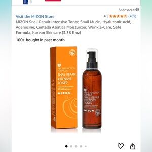 Mizon multi function formula snail 🐌 repair intensive toner 85% full